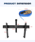Beefy Heavy Duty Brake Drum And Rotor Puller For Removing Brake Drums Rotors Drive Wheels Gears Flywheels And Pulleys With Hardened Steel Construction And Reinforced Arms For Smooth Damage Free Time Saving Vehicle Repairs, 15.75in