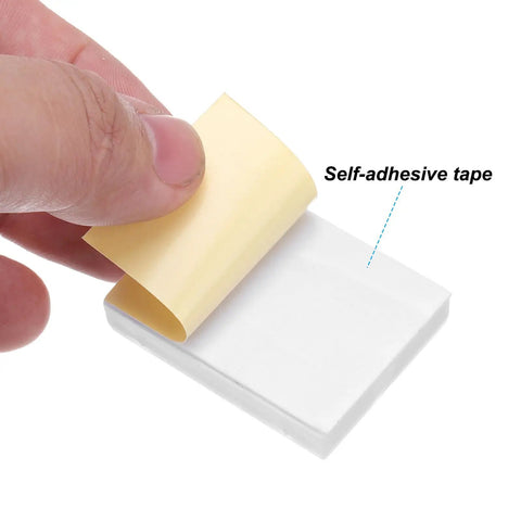 Hand peeling self-adhesive tape on 12 Pack Mini Solderless Breadboards With 170 Tie Points Self Adhesive Dope Prototyping Boards