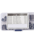 Thread Repair Kit 50 Pcs 302 Stainless Steel Inner Thread Self Tapping Inserts Set Pro Grade For Metal Bolts Damaged Threads Repair And Reinforcement Tool Tap Inserts For Heavy Duty Fastener Restoration, plastic case