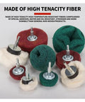 10 Piece Nonwoven Abrasive Buffing Wheel Set with One Quarter Inch Shank featuring dome mop pads and flap wheels