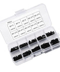 Knockout 1000 Piece Self Tapping Screw Assortment Kit With Tough Carbon Steel Phillips Pan Head Mini Fasteners in organized box.