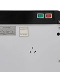 Back panel of Bottom-Load Water Cooler Dispenser With Hot And Cold Water, Three Outlets, showing switches and labels.