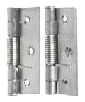 Self Closing Cabinet Door Hinge With Built-In Spring made of stainless steel, pack of two, easy mount visible