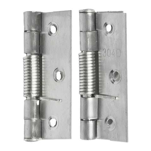 Self Closing Cabinet Door Hinge With Built-In Spring made of stainless steel, pack of two, easy mount visible