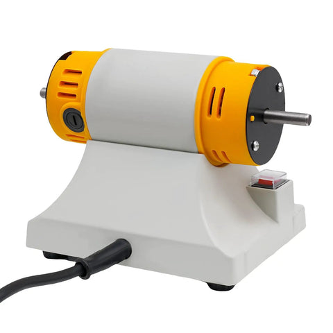 Pro Grade Bench Polisher Lathe Kit 320W with Flexible Shaft and accessories for jewelry and metal polishing close-up view
