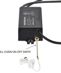 6.5kV Neon Sign Transformer For Glass Neon Art, 120V AC Power Supply, 50/60Hz, 30mA Output, UL Listed, Pull Chain On Off Switch