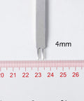 Leather Punch Kit For DIY Leathercraft, 4mm Hole Punch Set With 2 Teeth, shown with measuring scale for precision