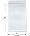 4 x 6 Inch 8 Mil Zipper Reclosable Bags Pack Of 100 Clear Plastic Storage Pouches For Food Durable LDPE FDA Food Safe Puncture Resistant Zip Seal Bags For Snacks Spices Tiny Parts Craft Supplies, 4x6 in size