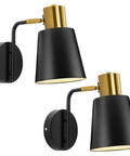 Industrial Style Black Wall Sconces Dope 2 Pack Swivel Arm Lamps With E26 Base 360 Degree Adjustable Rustic Metal Wall Lighting
