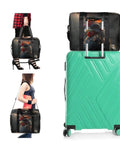 Waterproof Weekender Carry On Duffel For Women Durable Gym Bag And Overnight Travel Tote on luggage in three views