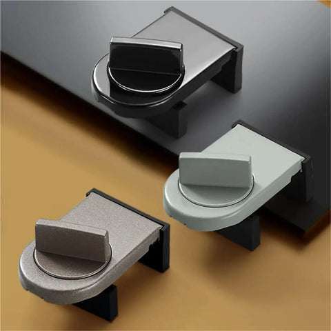 2 Pack Sliding Sash Stopper Cabinet Locks for Doors and Windows Anti Theft Security Locks Kid Safe Baby Proof Straps in black, silver, grey