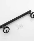 Matte Black Towel Bar Wall Mounted 18 Inch Total Length With 16 Inch Hanging Space SUS304 Stainless Steel Bathroom Rack and install kit