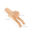 Wooden Door Stopper With Funny Shape For Home And Office Heavy Duty Door Wedge That Reduces Noise No Tools Needed Quick Install Beige Color Durable