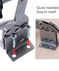 Heavy Duty Quick Release Toggle Clamp For Woodworking And Welding, showing installation details with screws on the mounting base.