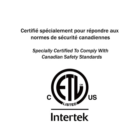 ETL certification logo for Rustic Arts And Crafts Outdoor One Light Semi Flush Mount Ceiling Light, safety compliance text shown.