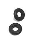 Universal Rubber Grommet Set, Two Inch Outside Diameter, Seven Eighths Inch Inside Diameter, Two Black Grommets