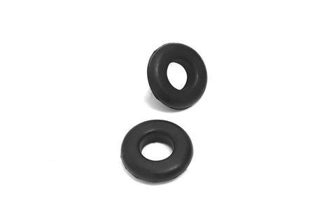 Universal Rubber Grommet Set, Two Inch Outside Diameter, Seven Eighths Inch Inside Diameter, Two Black Grommets