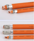 Pro Tank 1AWG Through 14AWG Shielded High Voltage EV Battery Wire With XLPE Jacket For Modern Whips And Quick Charge Rigs Built Different And Totally Smooth, orange insulated wiring.