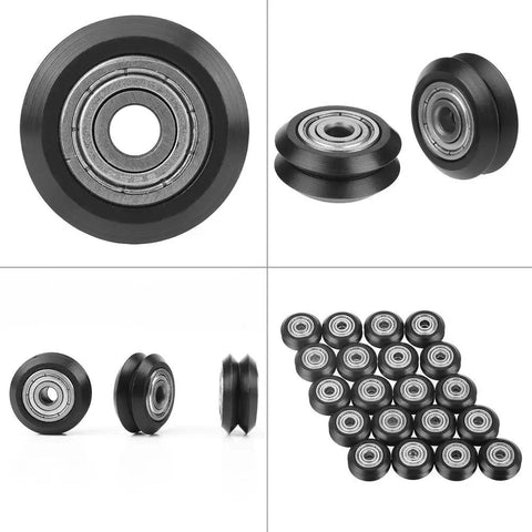Durable Built Tough Five Millimeter Bore V Bearing 625 Roller V Shape Wheel for CNC Machines and 3D Printers, POM Material