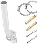 Outdoor Antenna Mount Rock Solid For Wireless Bridge 11 Inch Dual Screw Locking J Pole Bracket and accessories displayed