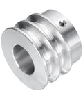 V-Type Pulley With 19mm Bore And 40mm Outer Diameter, Double Groove Aluminum Alloy Drive Wheel