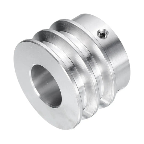 V-Type Pulley With 19mm Bore And 40mm Outer Diameter, Double Groove Aluminum Alloy Drive Wheel