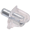 Clear Plastic Shelf Support Pin for Cabinets, 3/16 inch transparent peg with solid build, ideal for shelving units.