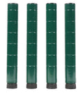 Green Epoxy Wire Shelving Posts 86 Inch High Pack Of 4 Stackable 1 Inch Diameter Heavy Duty NSF Commercial Quality With Adjustable Feet For Uneven Floors Not Casters Compatible Ideal For Moist Environments, four posts