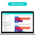 Wiki tutorial on Hands-On Microbit Smart Agriculture Kit with IoT Sensor Suite displayed on a laptop screen