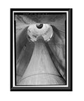 Framed Print Of Wilson Dam And Hydroelectric Plant With Turbine And Generator Spanning The Tennessee River On Wilson Dam Road In Muscle Shoals Alabama Vintage Home Decor Reproduction From Library Of Congress 17 7/8 By 21 7/8 Inches Retro Wall Art. Close-up view.