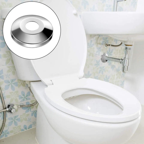 Built Tough 304 Stainless Steel Escutcheon Plates Set Of 12 Slick Pipe Rings Heat Resistant Quick Install Top Shelf Wall Caps For Half Inch Copper Lines Fits Like A Charm Daily. Chrome escutcheon plate shown above toilet.