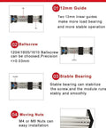 Two Piece Heavy Duty Linear Guide Motion Module Rail Table With Right Connect Board 500mm Stroke, 12mm guide, ballscrew