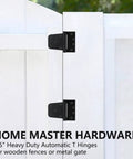 Self Closing Spring Gate Hinge Three And One Half Inch Heavy Duty Automatic T Hinge Steel Black Finish with Screws