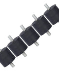 Set Of 5 Rubber Vibration Isolator Mounts With High Elasticity For Shock Absorption And Quiet Operation, Keeps Your Air Conditioners And Fitness Equipment From Vibration, Rugged M8 Mounts, black rubber studs