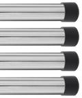 Pack Of 16 Soft Black Foosball End Caps For 15.8mm Rods, Universal Safety End Caps For Standard Foosball Tables, Easy Install Replacement Parts, Durable Plastic Table Accessories, on silver rods