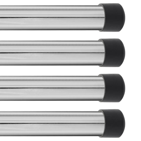 Pack Of 16 Soft Black Foosball End Caps For 15.8mm Rods, Universal Safety End Caps For Standard Foosball Tables, Easy Install Replacement Parts, Durable Plastic Table Accessories, on silver rods