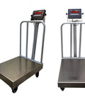 Rock Solid Heavy Duty Industrial Bench Scale 500 Lb Capacity 18 X 24 Inch Platform Digital Shipping Scale with casters.