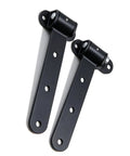 Two Piece Heavy Duty Gate Hinges Set For Wooden Fences And Barn Gates Built Tough 180 Degree Swing Supports Up To 900 Lbs Per Pair Durable Hardware For Yard Gates, black steel pair