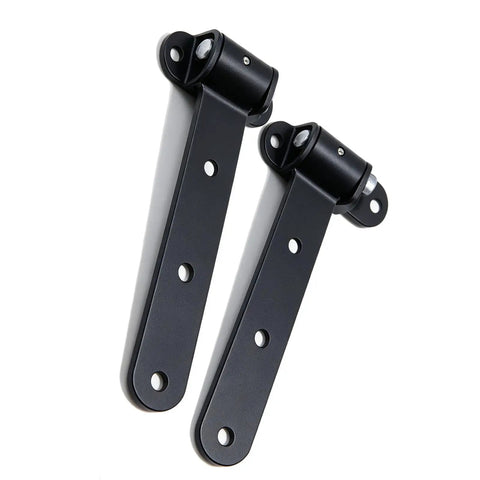 Solid As Rock Heavy Duty Gate Hinges Pair 13 Inch Matte Black Steel Brackets for barn shed and fence projects.