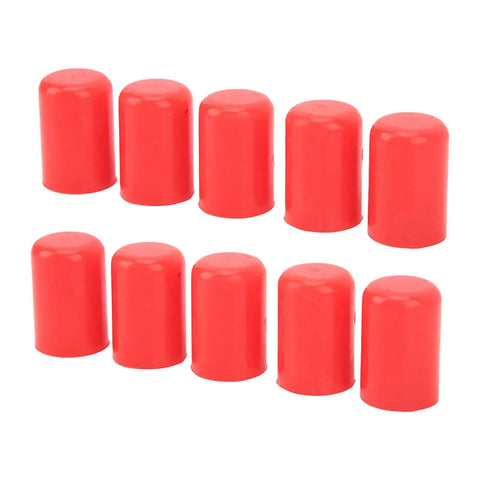 All Weather Tough Silicone Vacuum Hose End Plugs Kit, 16mm Universal Intake Hose Caps, Red 10 Pack for Engine Bay Protection