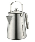 1.5L Campfire Kettle For Camping Stainless Steel Coffee Pot With Seamless One Piece Molded Body Durable Outdoor Water Boiler