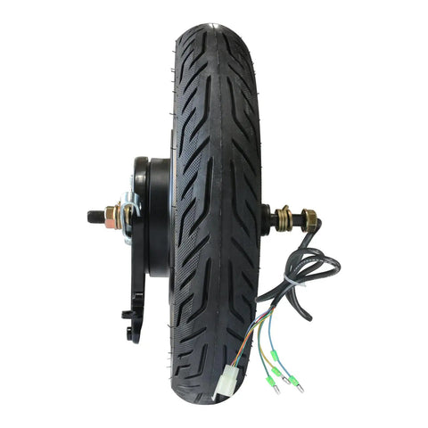 14 Inch 36 Volt 500 Watt Brushless Hub Motor Wheel With Integrated Drum Brake For Electric Scooter And Electric Bike Conversion side view