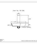 Technical diagram of Half Inch Shank Router Bit Twenty Two Point Five Degree Shaker Raised Panel For Handheld Or Table Mounted Wood Routers Two And Three Quarters Inch Diameter Nine Sixteenths Inch Cutting Height Carbide Tipped, showing dimensions and bearings.