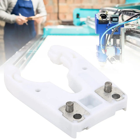 Naroote ISO30 Tool Holder Clamp for Engraving Machines and CNC Centers, durable white plastic design with steel fittings.