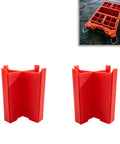 Compact Divider Rack for Milwaukee Packout Organizer, 3D-printed red inserts for custom storage of screws and drill bits.