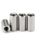 Solid 304 Stainless Steel Internal Thread Dowel Pin Set With Assorted Size Mix M2.5 To M8 on a white background.