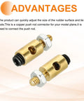 Two Pack Linkage Stoppers For RC Models Adjustable Servo Push Rods With Nuts And Screws D4x2.1mm Connecting Rods For RC Airplane Car And Helicopter Control Boards, copper connectors