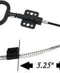 Real Deal D Handle Recliner Replacement Cable With Exposed Spring Hook Smooth Pull Chair Release Mechanism Heavy Duty Furniture Fix For Most Major Brand Sofas, 5.25 inch exposed hook and steel bracket.