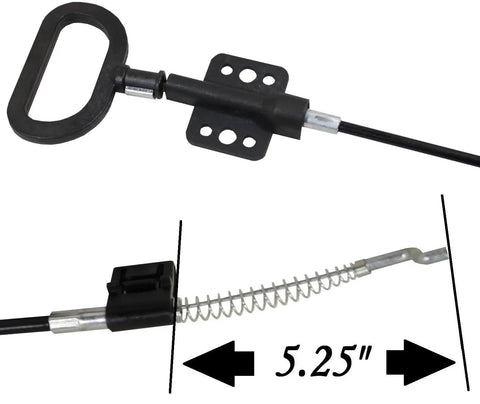 Real Deal D Handle Recliner Replacement Cable With Exposed Spring Hook Smooth Pull Chair Release Mechanism Heavy Duty Furniture Fix For Most Major Brand Sofas, 5.25 inch exposed hook and steel bracket.
