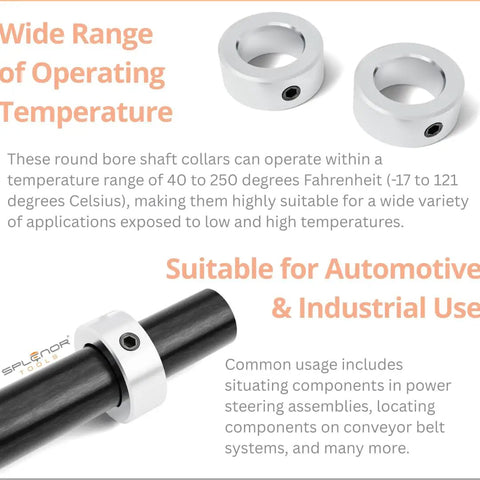 Five Eighth Inch Bore Solid Carbon Steel Shaft Collars Zinc Plated Four Pack Heavy Duty Set For Machinery Automotive Lawn Tractors And Industrial Use Built Tough For Real World Jobs